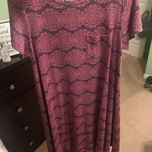 Elegant Women's Maxi Dress in Pink and Purple